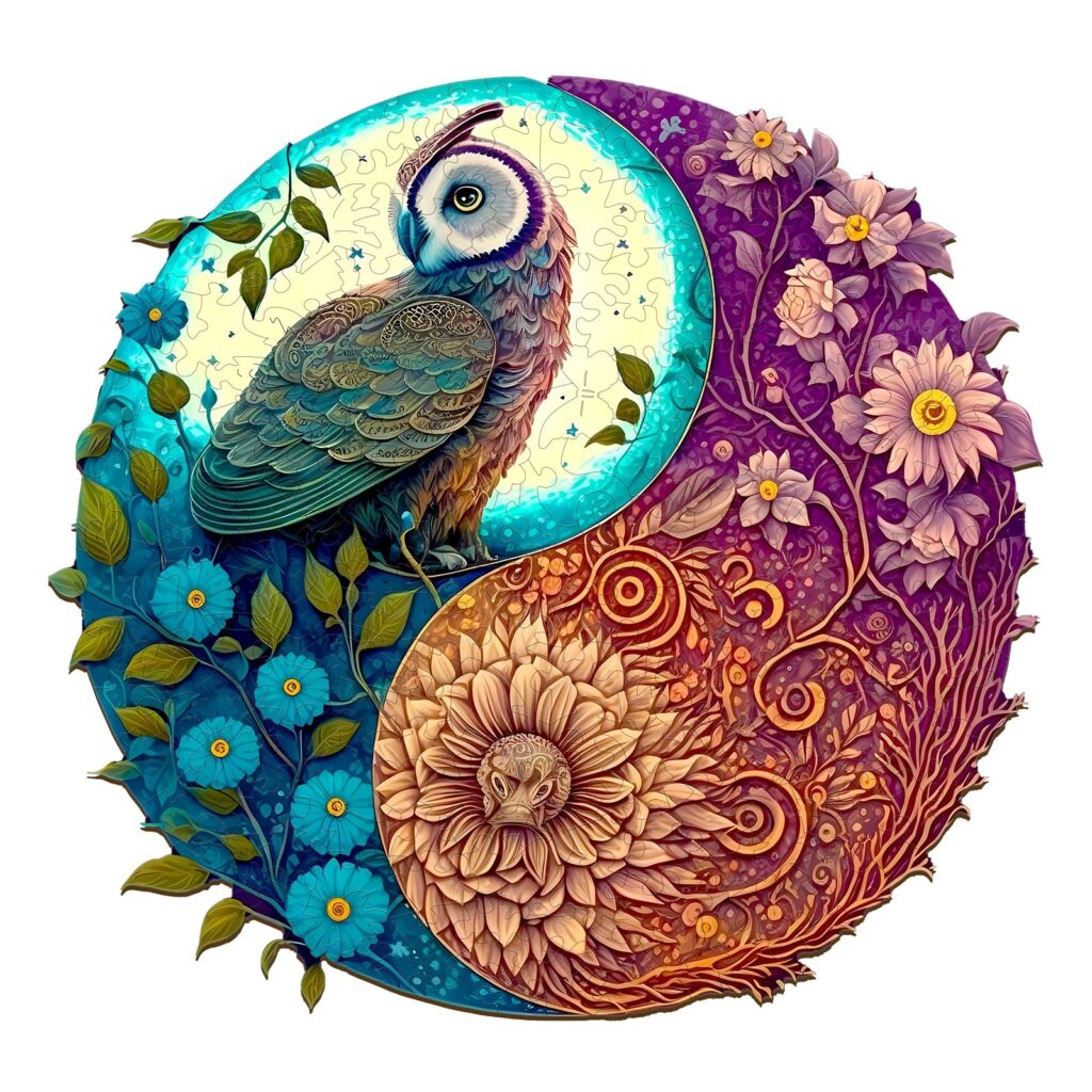 Wooden Jigsaw Puzzle-Yin Yang Owl 2 66e47f3c7818b