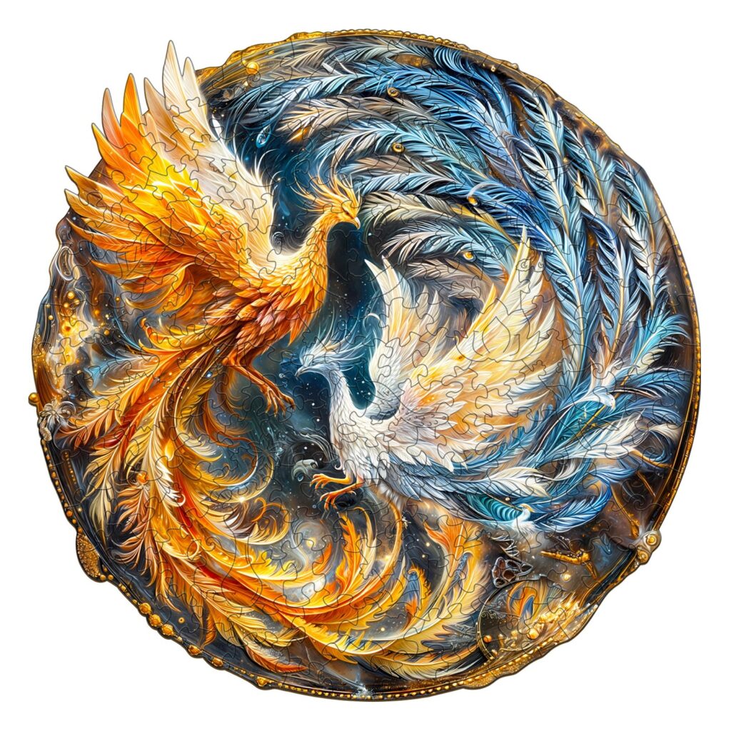 Wooden Jigsaw Puzzle- Yin Yang Phoenix 2 66dba2662dc92
