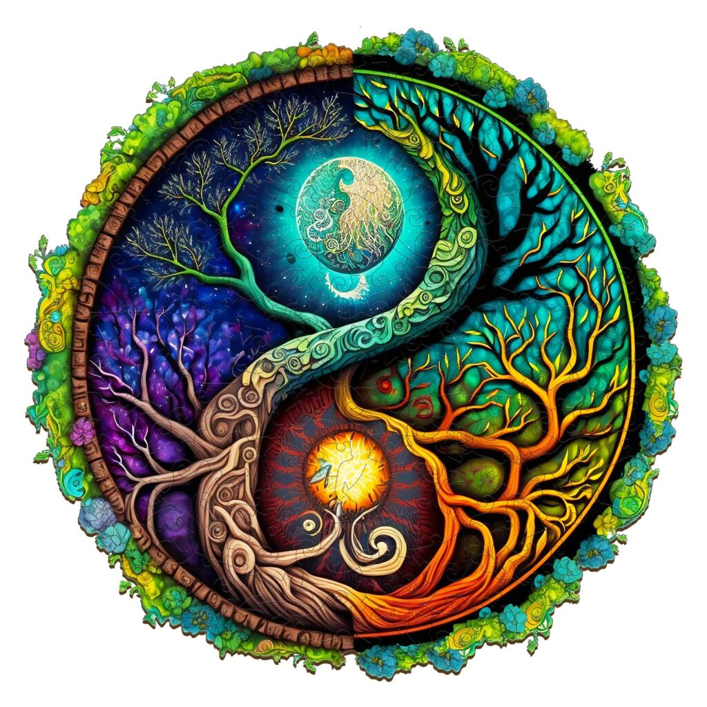 Wooden Jigsaw Puzzle-Yin-Yang Tree of Life 66ea2d57cf997