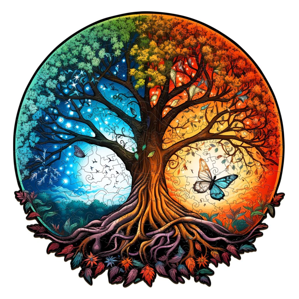Wooden Jigsaw Puzzle-YIN YANG TREE OF LIFE-7 66de40ac871dd
