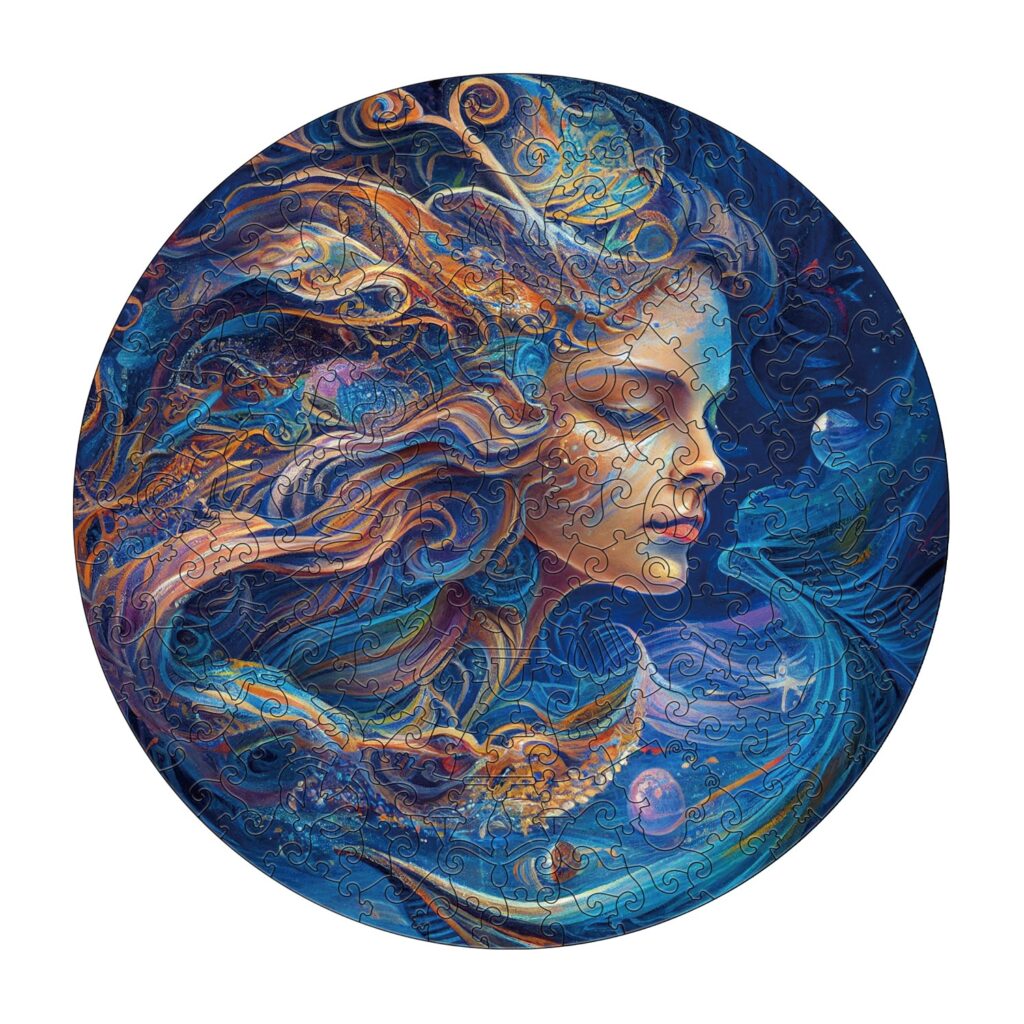 Zodiac Wooden Jigsaw Puzzle-Aquarius 66eb2ef9215e7