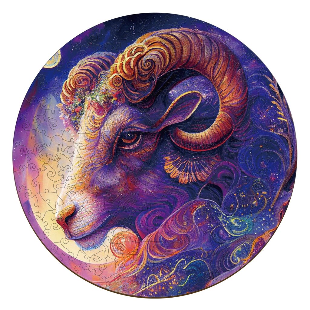 Zodiac Wooden Jigsaw Puzzle-Aries 66e5e7ff06e3d